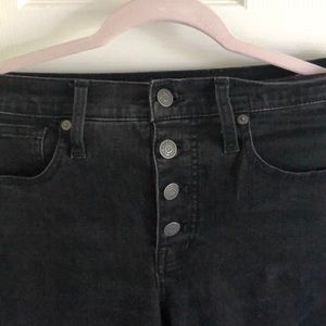 Madewell 10” Skinny High Rose Black Jeans